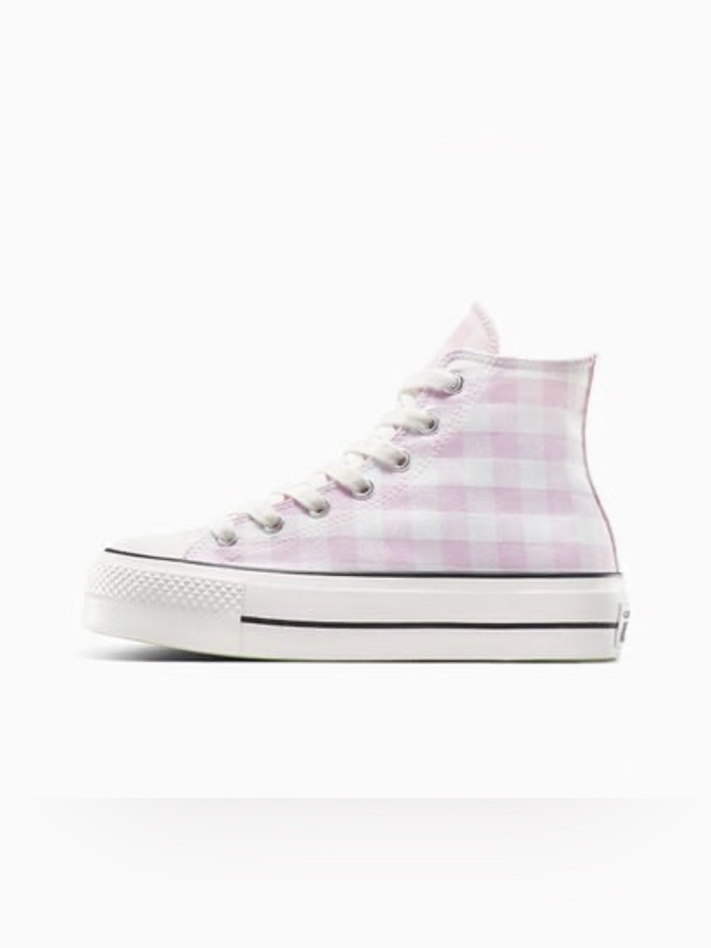 Converse Pink Gingham Platform Chuck Taylor Sneakers with Mint Sole - Picture 14 of 14